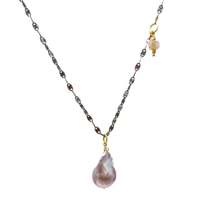 Pearls on Pewter Chain-Robindira Unsworth-Swag Designer Jewelry