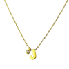 18k Yellow Gold Initial Tag Necklace-Marian Mauer-Swag Designer Jewelry