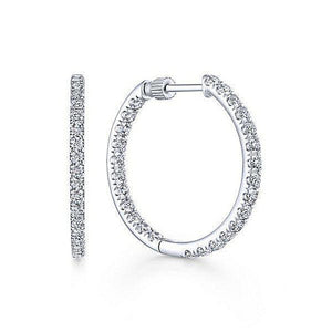 1.2" Inside Out Diamond Hoops-Gabriel & Co-Swag Designer Jewelry
