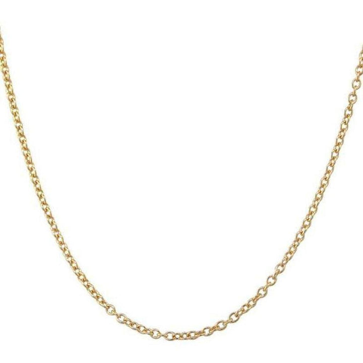 Dainty 14k yellow gold chain necklace, 1.5mm width.