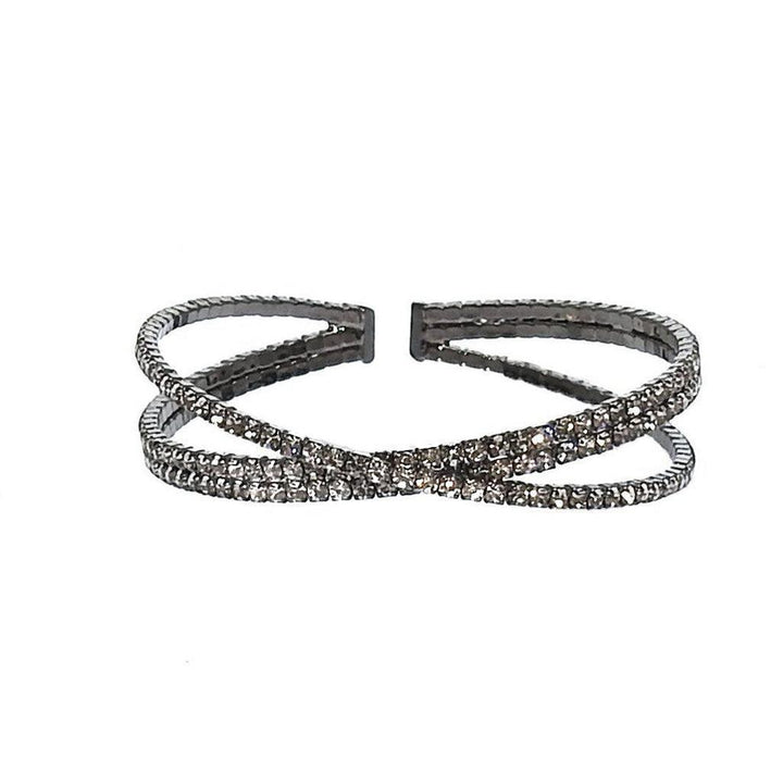 3 Row Hematite Crystal Cuff-Theia Jewelry-Swag Designer Jewelry