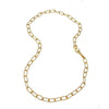 36" gold Sovereign chain necklace, textured links.
