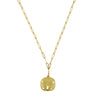 Sand Dollar Pendant on Paper Clip Chain