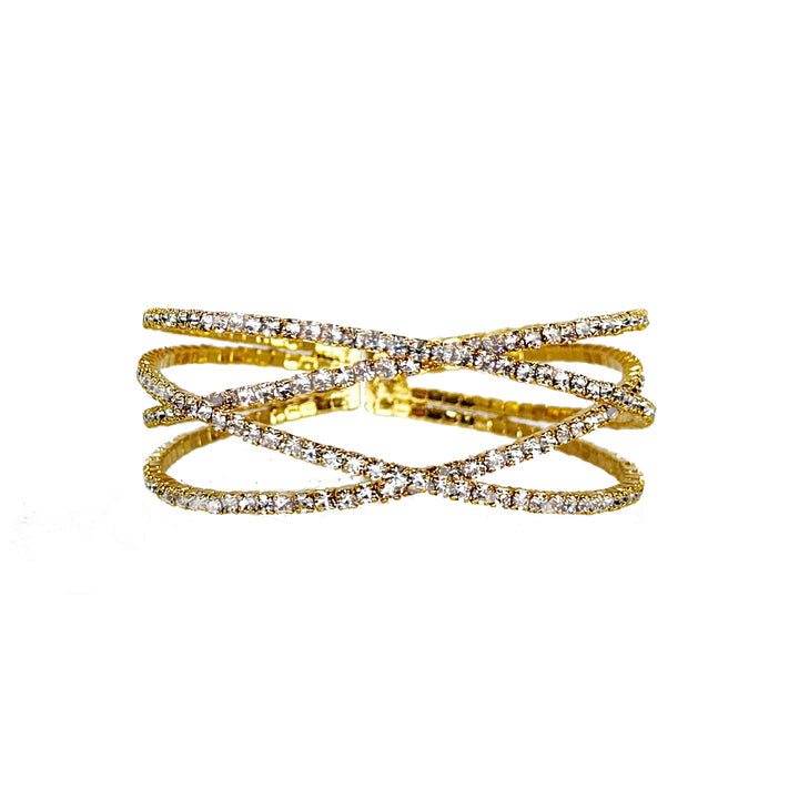 4 Row Crystal Cuff-Theia Jewelry-Swag Designer Jewelry