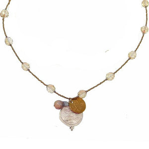 60" Vintage Citrine Spacer Necklace-Bittersweet Designs-Swag Designer Jewelry