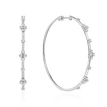 60mm Diamond Hoop Earrings White Gold-Gabriel & Co-Swag Designer Jewelry