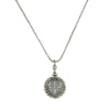 Alejandro Necklace: Silver ball chain with antique-style St. Jude medal pendant.