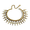Gold Bee Fierce Cuff bracelet with dangling cross charms.