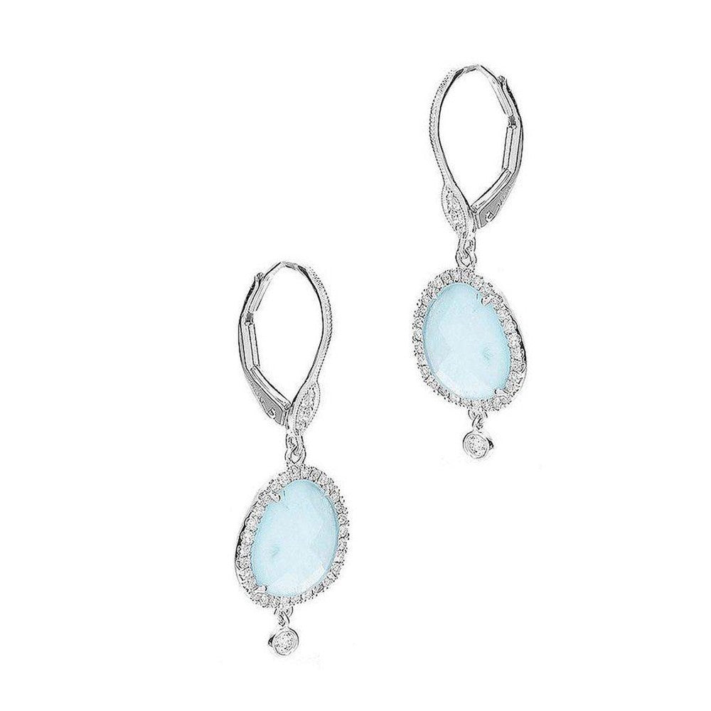 Blue Chalcedony Earrings-Meira T-Swag Designer Jewelry