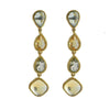 Blue Topaz and Citrine and Amethyst Earrings-Vasant-Swag Designer Jewelry