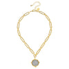 Buffalo Nickel Coin on Gold Chain-Susan Shaw-Swag Designer Jewelry