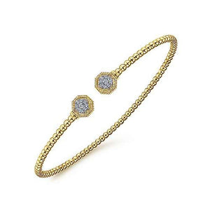 Bujukan Pave Hexagon Cap Bracelet-Gabriel & Co-Swag Designer Jewelry