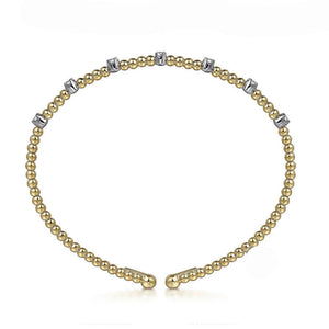 Bujukan Stationed Diamond Bar Bracelet Yellow Gold-Gabriel & Co-Swag Designer Jewelry