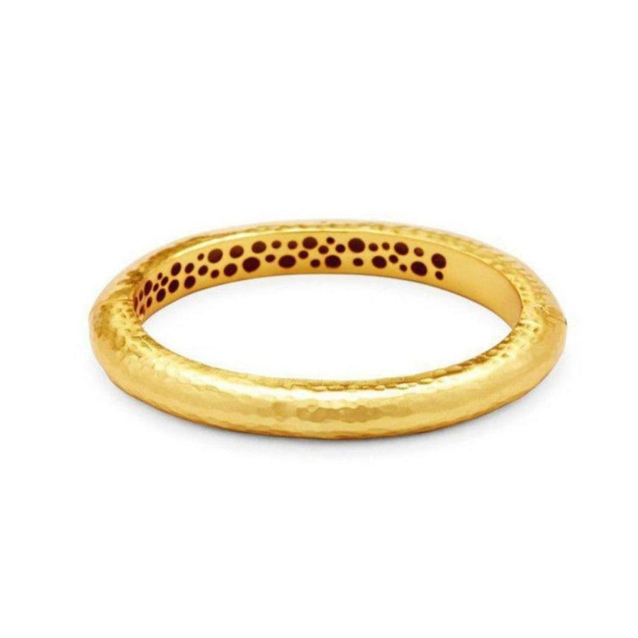 Gold Catalina Hinged Hammered Bangle