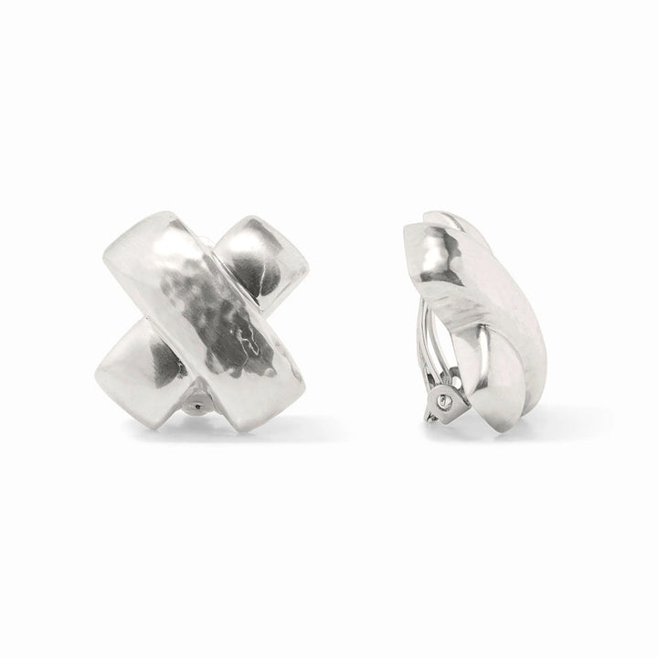 Catalina X Clip Earring Silver