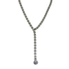 Celine rhinestone Y-necklace with pearl detail