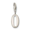 Silver Charm 0210 Number 0 pendant