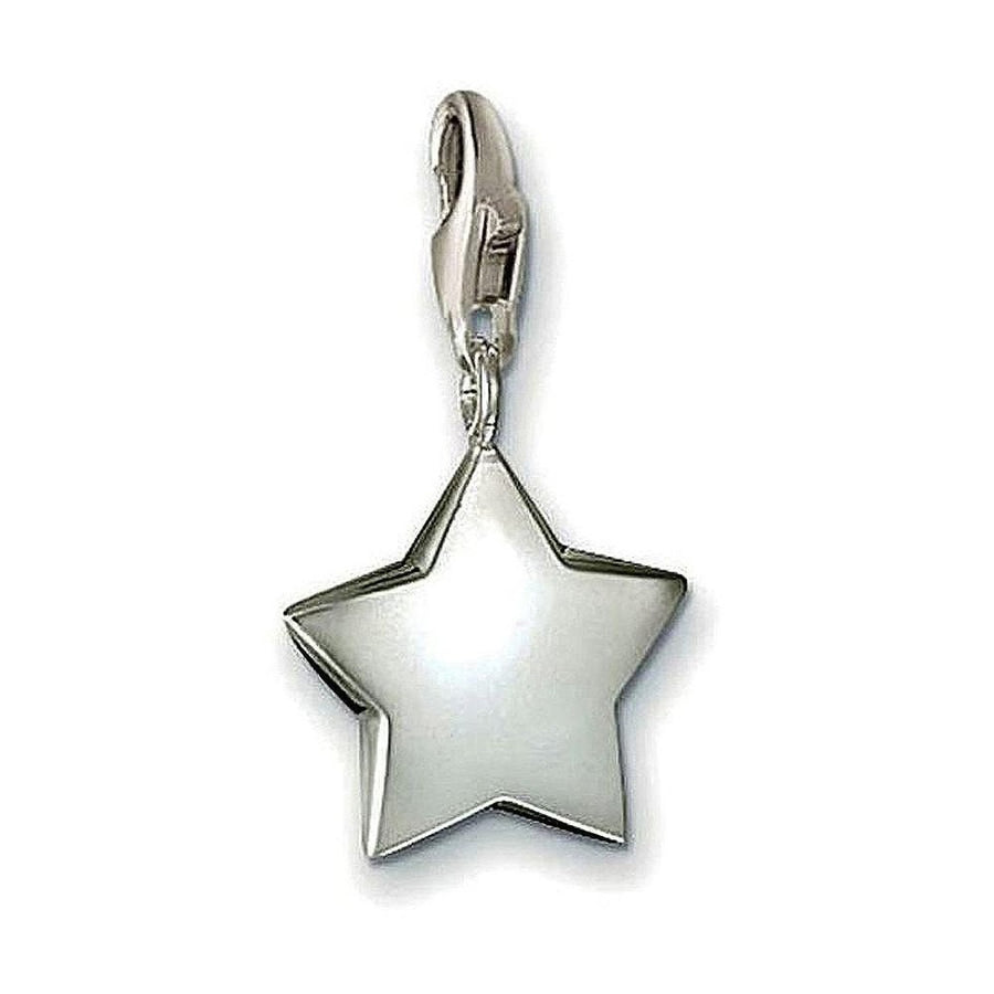 Charm 0294 Star: Silver star charm with clip.