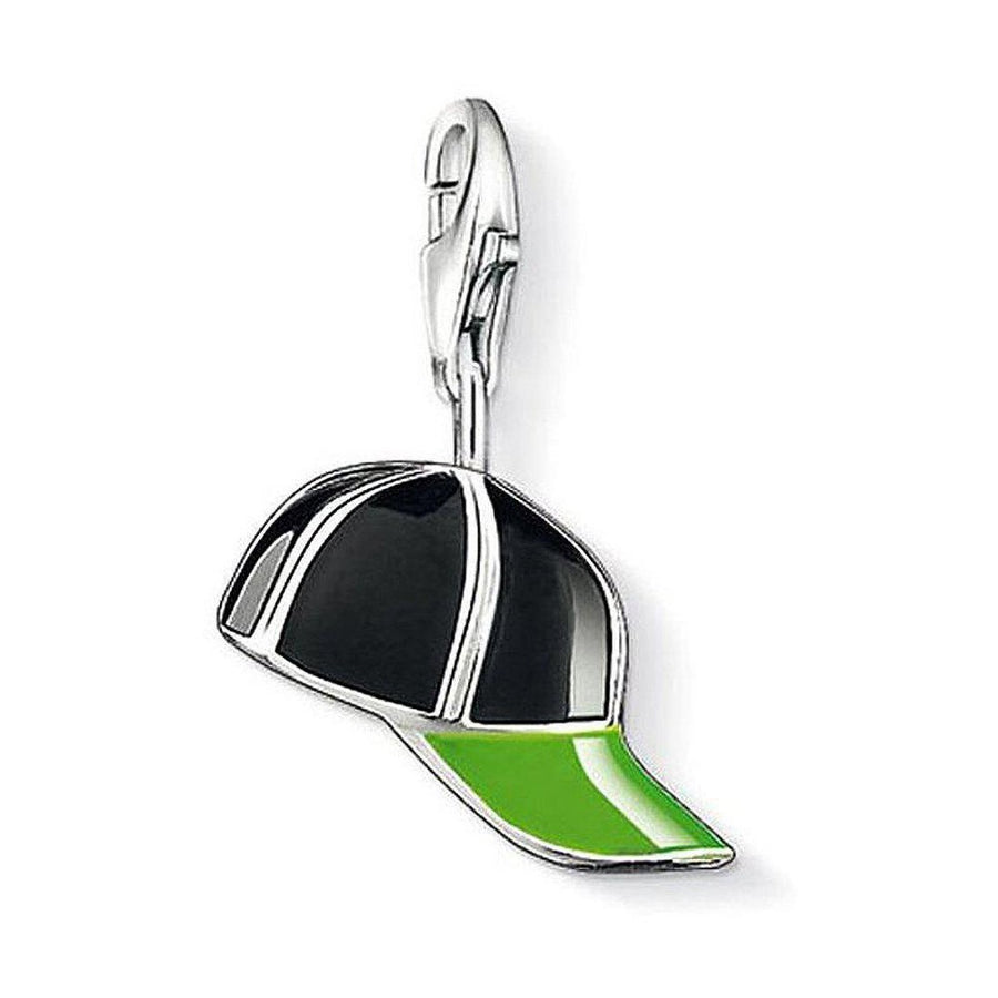 Charm 0729 black & green cap charm pendant