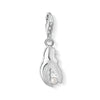 Charm 1346 Lobster Claw: Silver lobster claw charm with pearl, perfect for adding nautical flair to your jewelry.