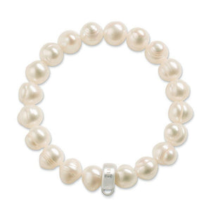 Charm Bracelet Silver Pearl-Thomas Sabo-Swag Designer Jewelry