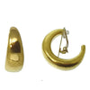 Chunky gold clip-on earrings with hammered texture