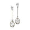 Crystal Chandelier Earrings: elegant pear-shaped crystal drops in a double halo setting.