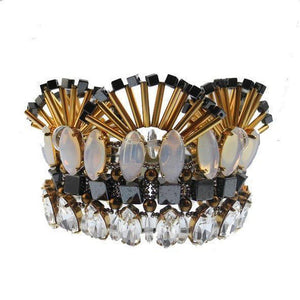 Crystal and Hematite Bracelet-Tataborello-Swag Designer Jewelry