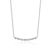 Deco Diamond Bar Necklace: Elegant diamond accents on a delicate chain.