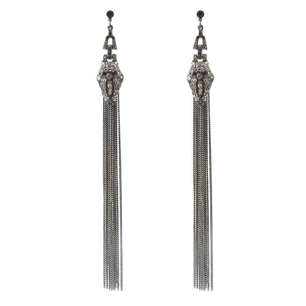 Deco Shoulder Duster Earrings-PETER LANG-Swag Designer Jewelry