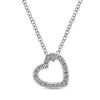 Diamond Heart Necklace: Delicate silver chain with a sparkling diamond-encrusted heart pendant.