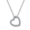 Diamond Heart Necklace: Delicate silver chain with a sparkling diamond-encrusted heart pendant.