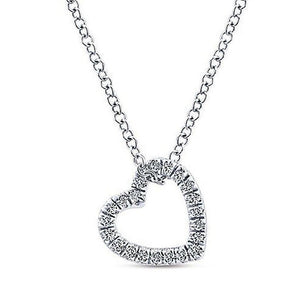 Diamond Heart Necklace-Gabriel & Co-Swag Designer Jewelry