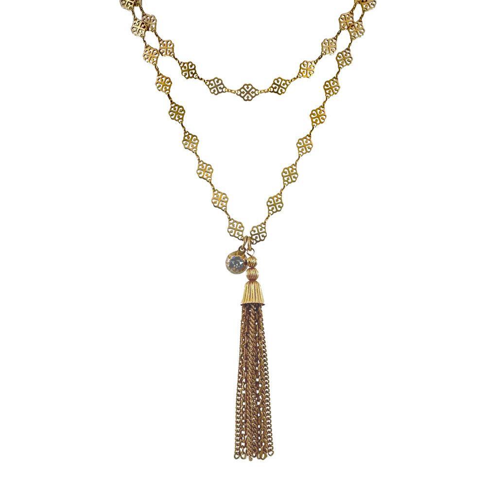 Double Strand Tassel Necklace-La Vie Parisienne-Swag Designer Jewelry
