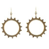 Esther hoop earrings: Gold-tone metal, embellished with sparkling crystals.