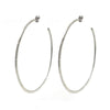 Silver extra large hoop earrings for women.