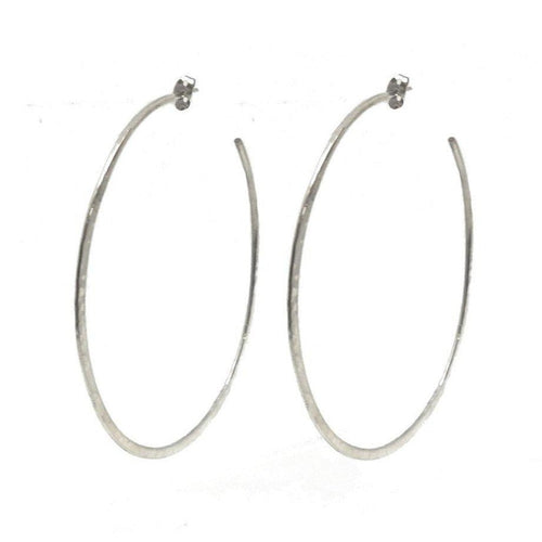 Extra Large Hoop Earring-Taxco Sterling-Swag Designer Jewelry