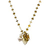 Faceted Quartz with Madonna Necklace-Andrea Barnett-Swag Designer Jewelry