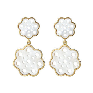 Gardenia Drop Earrings-Asha Jewelry-Swag Designer Jewelry