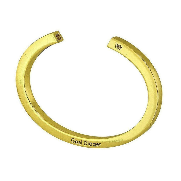 Goal Digger Hallowed Square gold bracelet