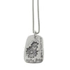 God Tag Daughter necklace: silver pendant with daisy flowers & "Daughter Ruth 3:10"