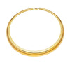 Gold Cobra Necklace: Stylish gold-toned choker necklace with ribbed design.