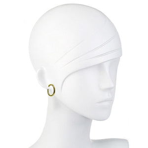 Gold Oval Hoop Clip Earrings-Vaubel Designs-Swag Designer Jewelry