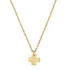 Handcast gold cross necklace with delicate chain