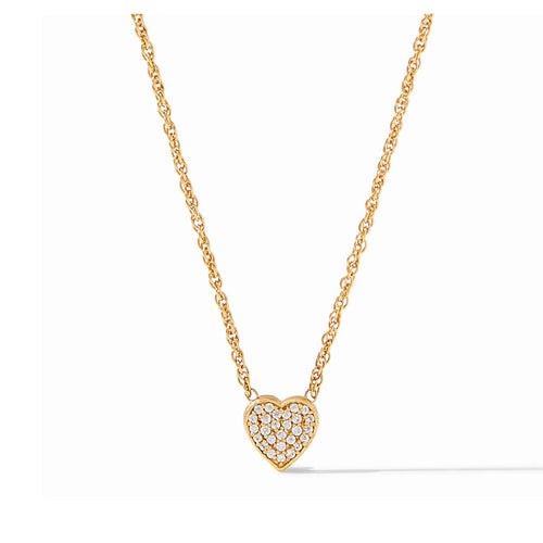 Heart Pave Demi Necklace-Julie Vos-Swag Designer Jewelry