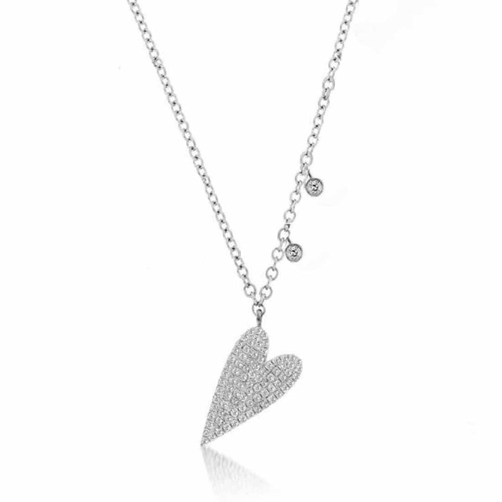 Heart charm necklace-Meira T-Swag Designer Jewelry