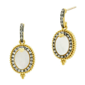 Imperial Mother of Pearl Mini Drop Earrings-Freida Rothman-Swag Designer Jewelry