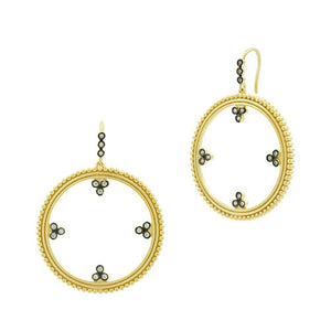 Imperial Round Hoop Earrings-Freida Rothman-Swag Designer Jewelry