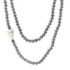 Gray crystal and baroque pearl Iris necklace
