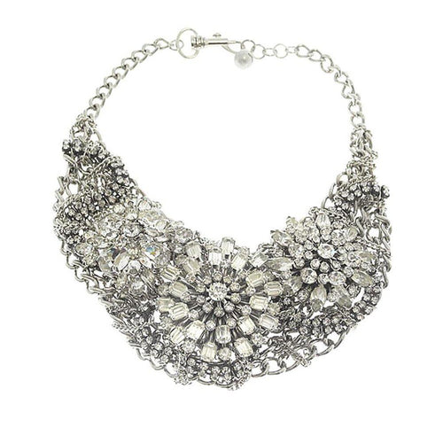 Lulu Frost Silvertone Collage Necklace-Lulu Frost-Swag Designer Jewelry